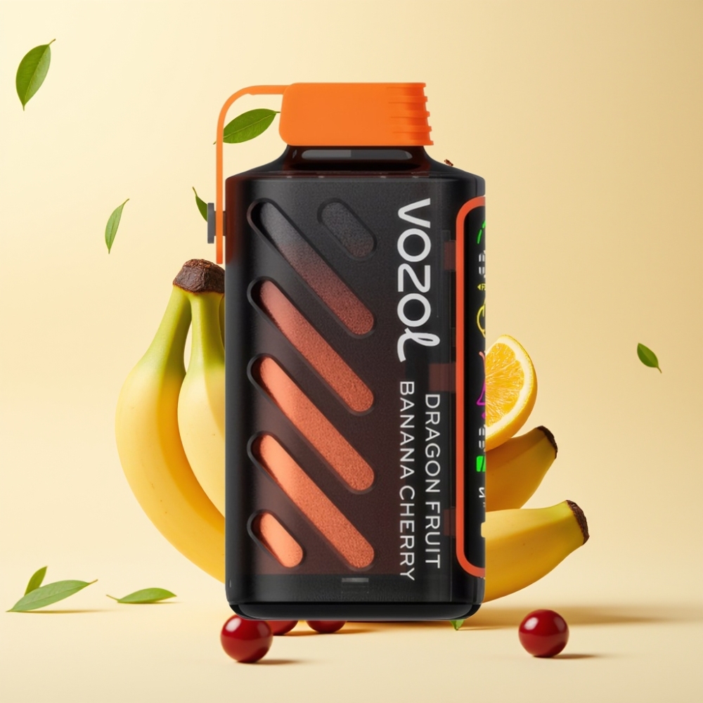 VOZOL Gear Power 20000 Puffs S.i.L.C. Tech Dual Mesh Coil Fruct de Dragon Banană Cireașă