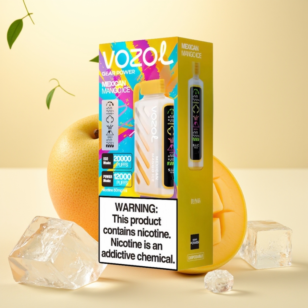 VOZOL Gear Power 20000 Puffs S.i.L.C. Tech Dual Mesh Coil Mango Mexicane Înghețat