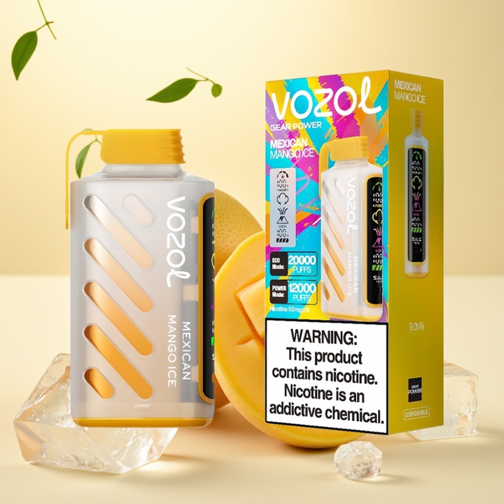 VOZOL Gear Power 20000 Puffs S.i.L.C. Tech Dual Mesh Coil Mango Mexicane Înghețat