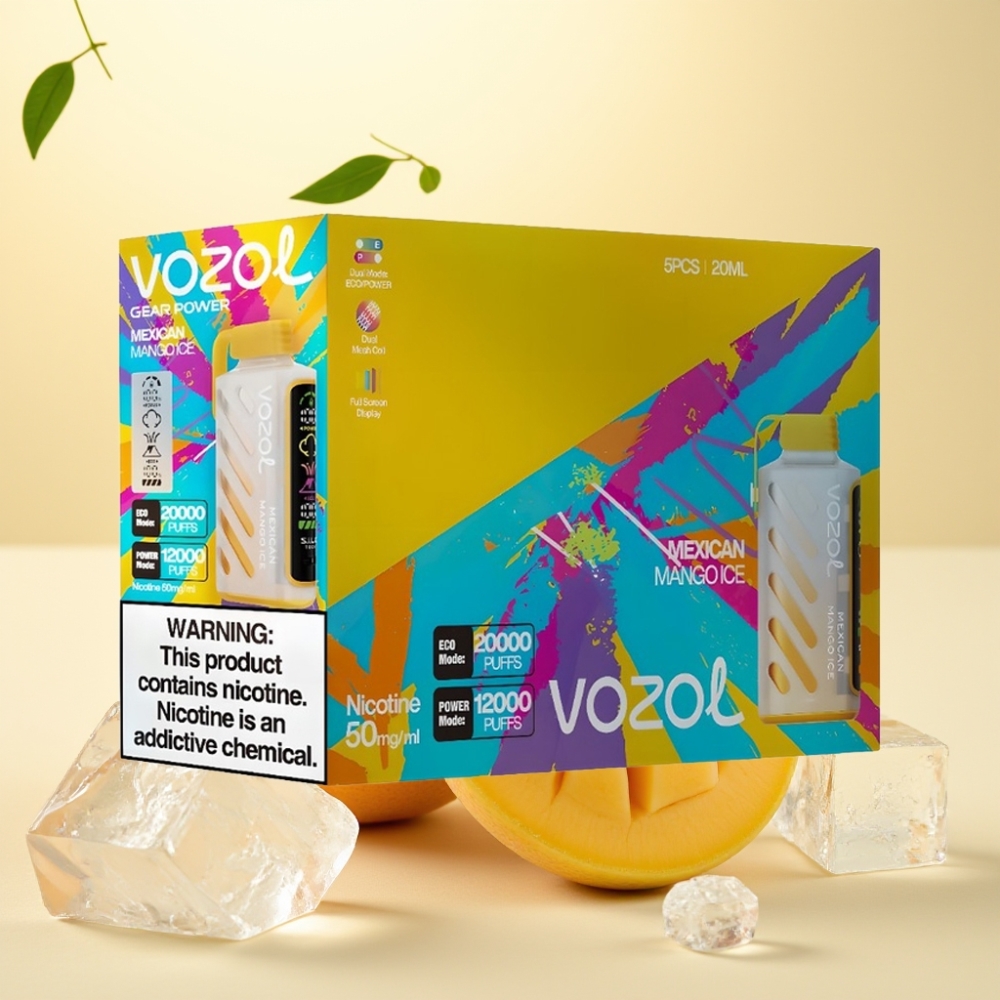 VOZOL Gear Power 20000 Puffs S.i.L.C. Tech Dual Mesh Coil Mango Mexicane Înghețat