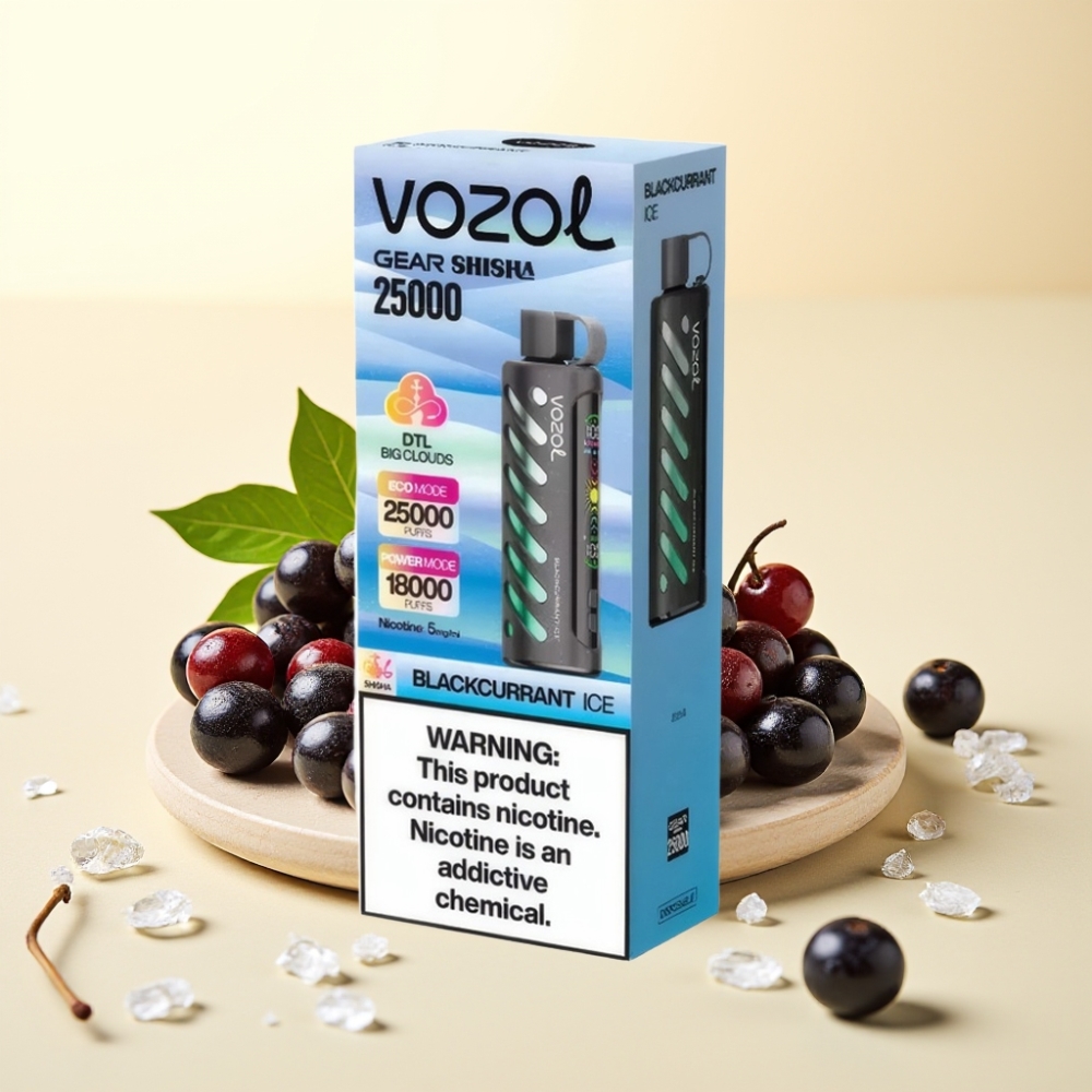 VOZOL Gear Shisha 25000 Puffs Dual Mesh Dual Modes Blackcurrant Ice 1000mAh