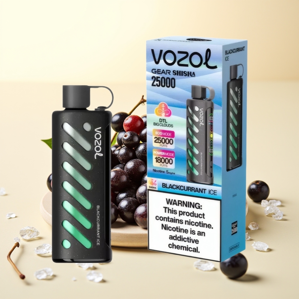 VOZOL Gear Shisha 25000 Puffs Dual Mesh Dual Modes Blackcurrant Ice 1000mAh