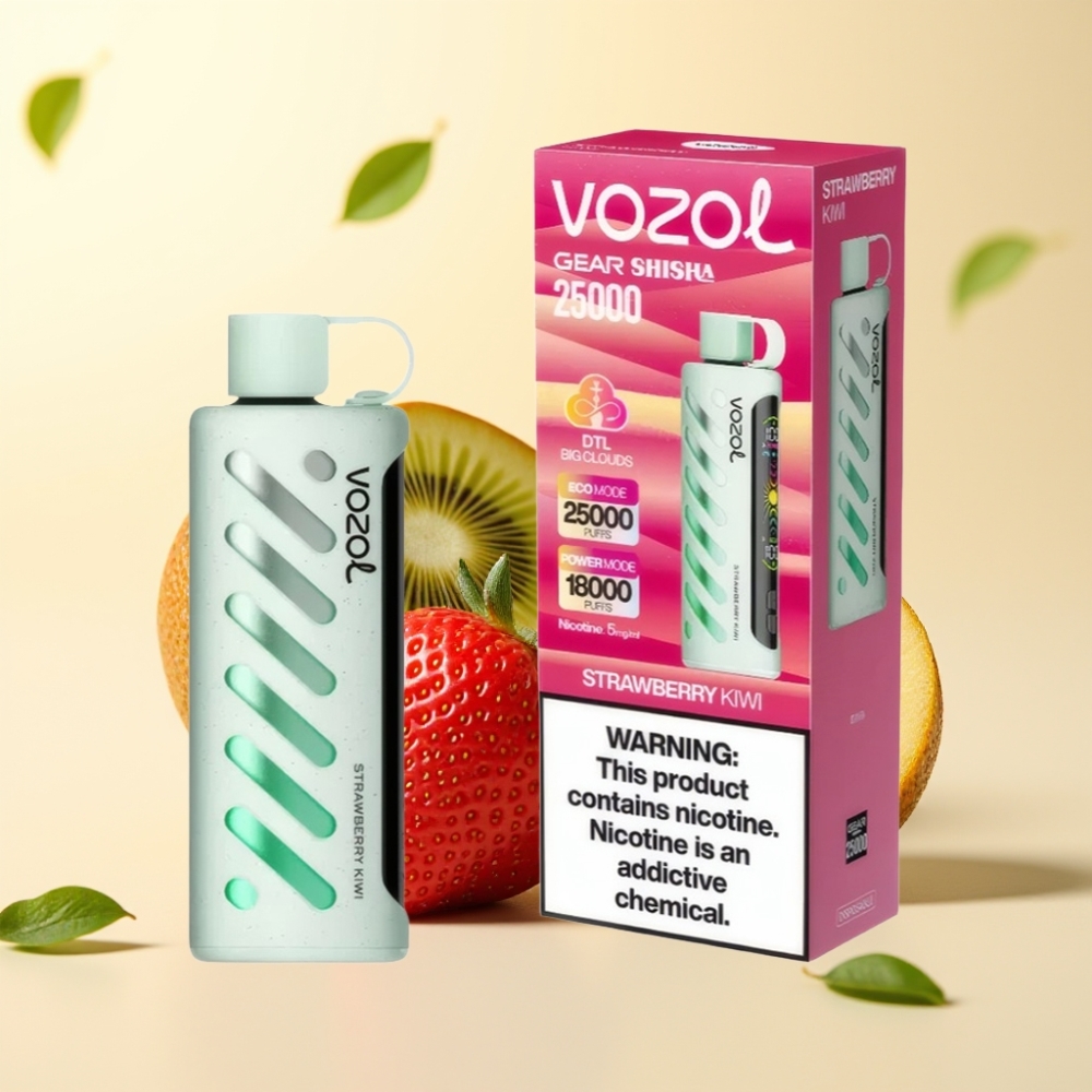VOZOL Gear Shisha 25000 Puffs Dual Mesh Dual Modes Capsule Capsă de Căpșuni Kiwi