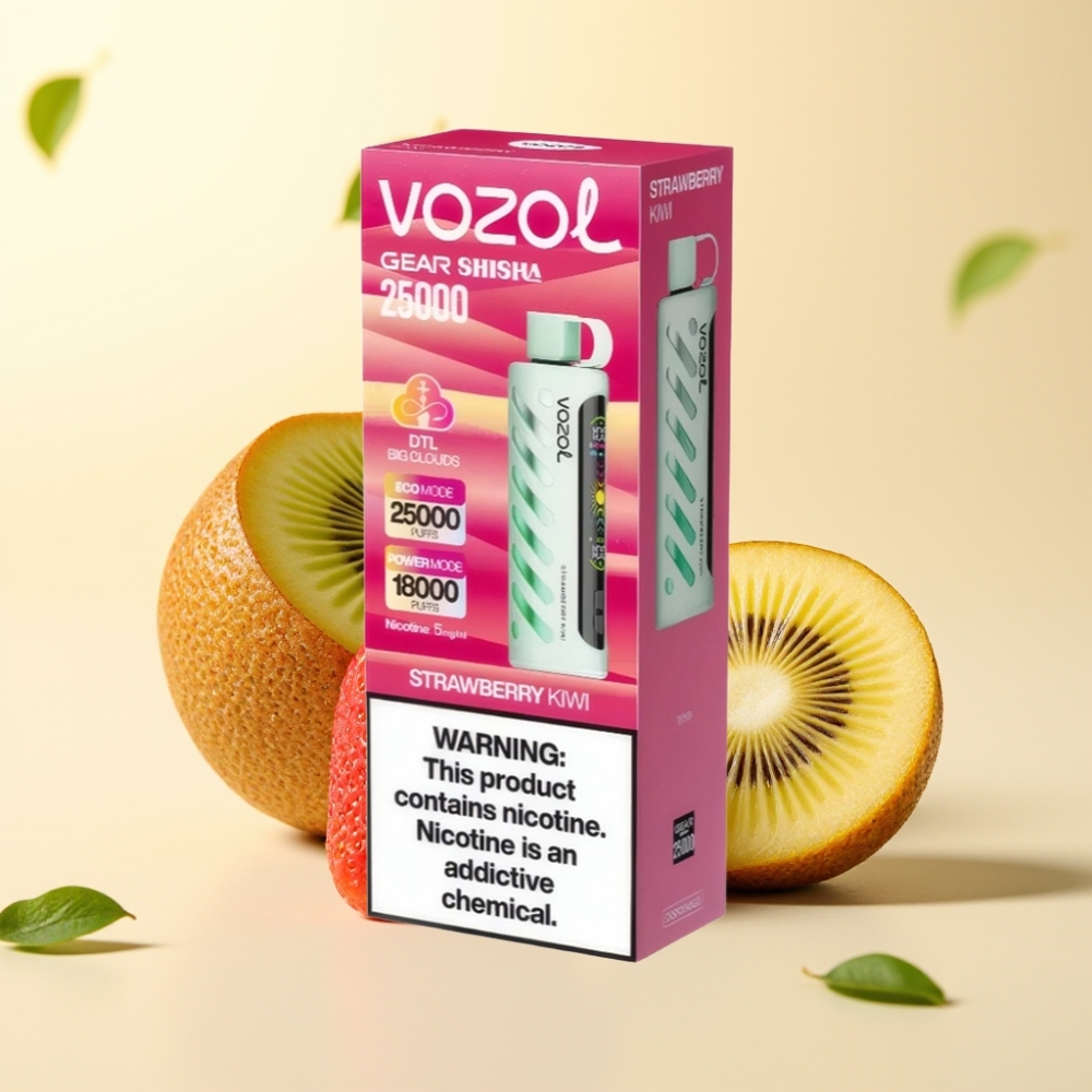 VOZOL Gear Shisha 25000 Puffs Dual Mesh Dual Modes Capsule Capsă de Căpșuni Kiwi