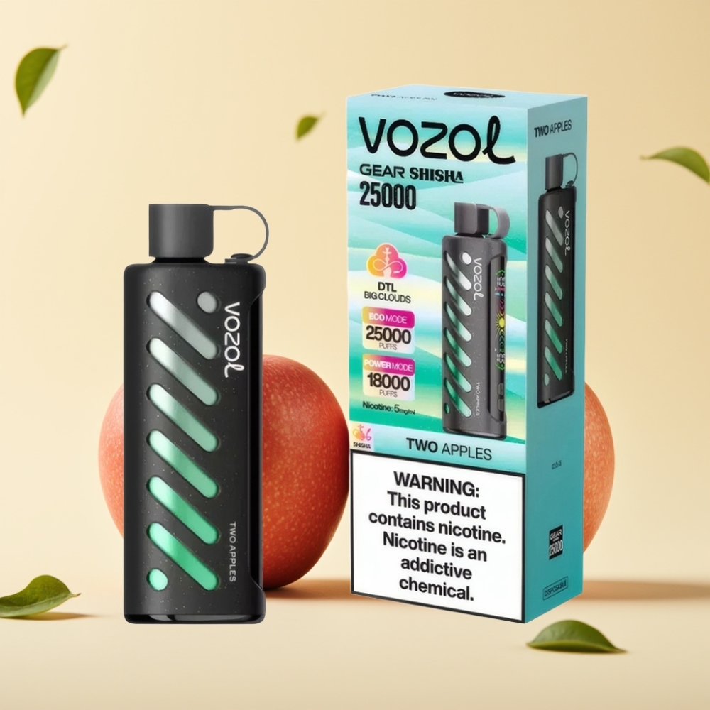 VOZOL Gear Shisha 25000 Puffs Dual Mesh Dual Modes Two Apples 5mg/ml