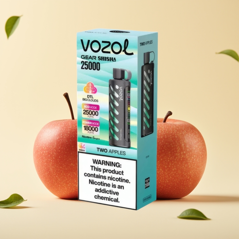 VOZOL Gear Shisha 25000 Puffs Dual Mesh Dual Modes Two Apples 5mg/ml