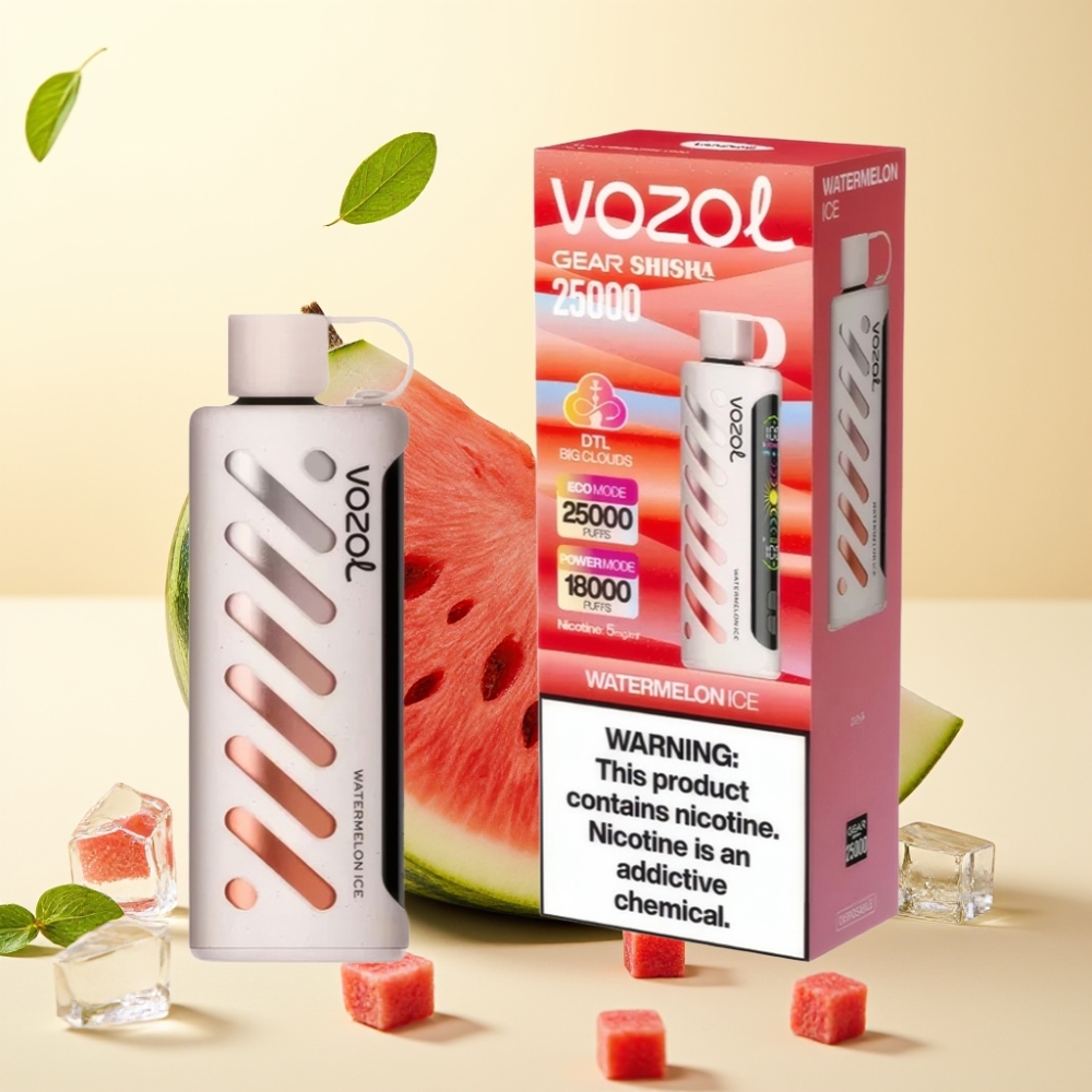 VOZOL Gear Shisha 25000 Puffs Dual Mesh Dual Modes Watermelon Ice 5mg/ml
