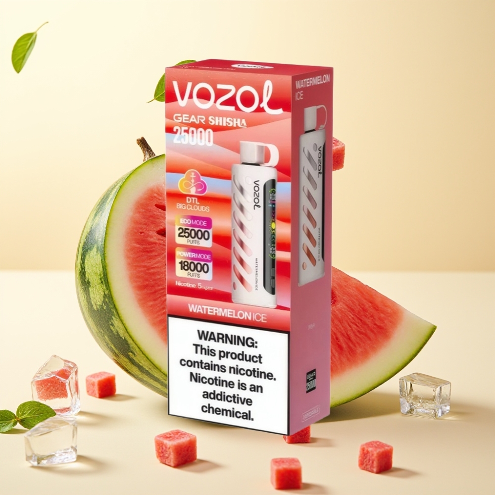 VOZOL Gear Shisha 25000 Puffs Dual Mesh Dual Modes Watermelon Ice 5mg/ml