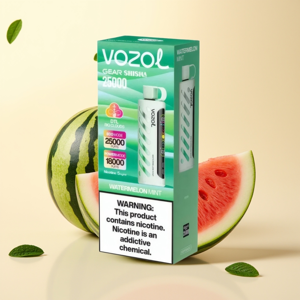 VOZOL Gear Shisha 25000 Puffs Dual Mesh Dual Modes Watermelon Mentă 5mg/ml