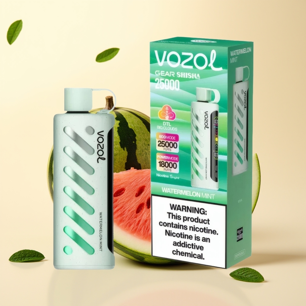VOZOL Gear Shisha 25000 Puffs Dual Mesh Dual Modes Watermelon Mentă 5mg/ml