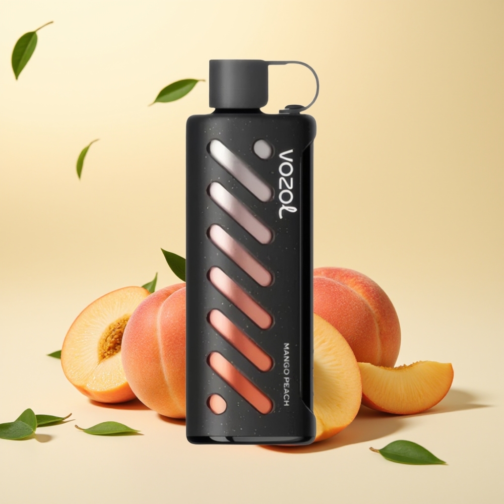 VOZOL Gear Shisha 25000 Puffs Dual Mesh Mango Peach S.i.L.C Tech 1000mAh