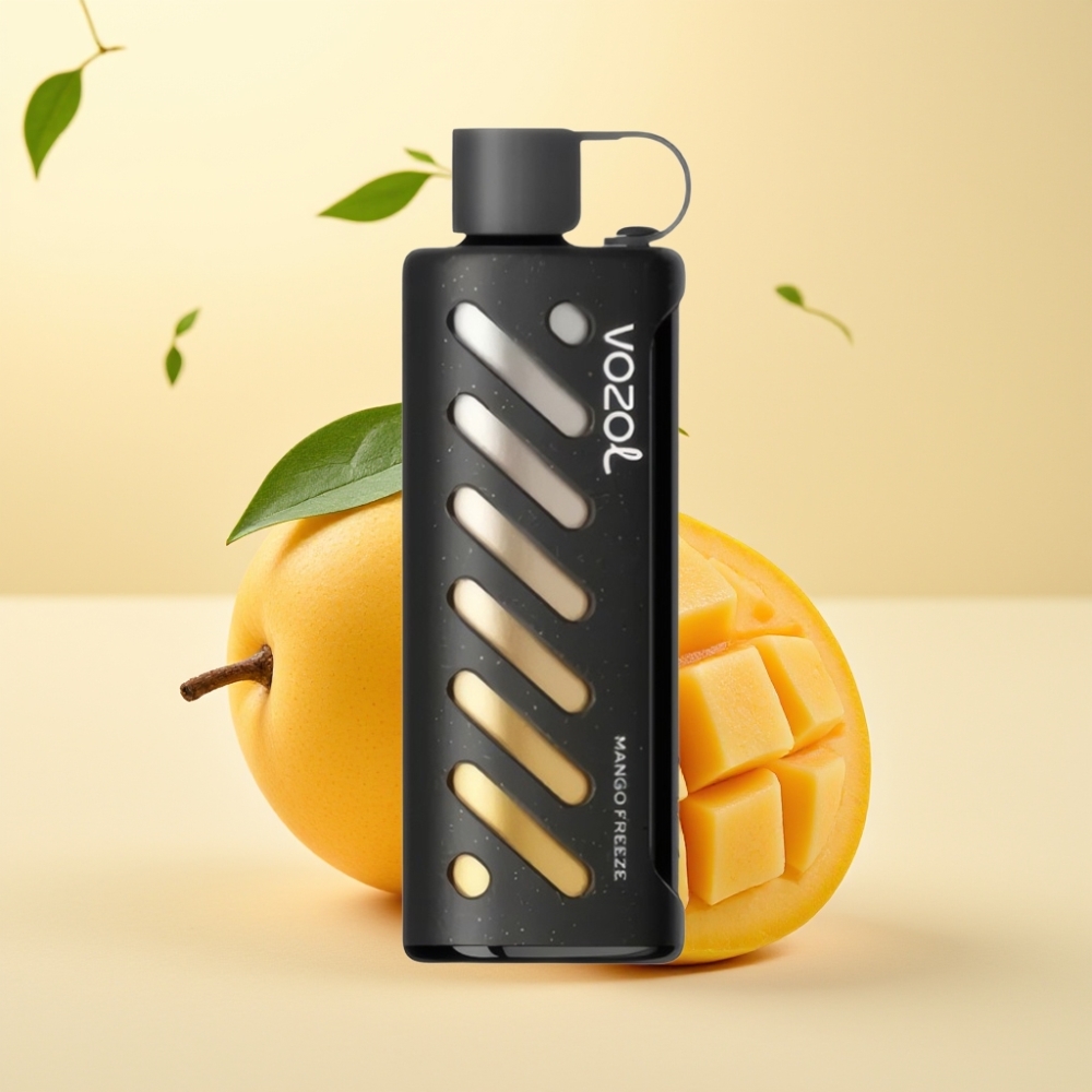 VOZOL Gear Shisha 25000 Puffs Dual Mesh Mango Înghețată S.i.L.C Tech 1000mAh