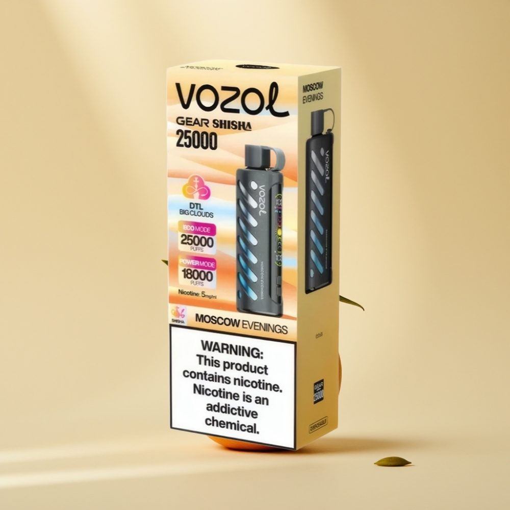 VOZOL Gear Shisha 25000 Puffs Dual Mesh Moscow Evenings S.i.L.C Tech 1000mAh