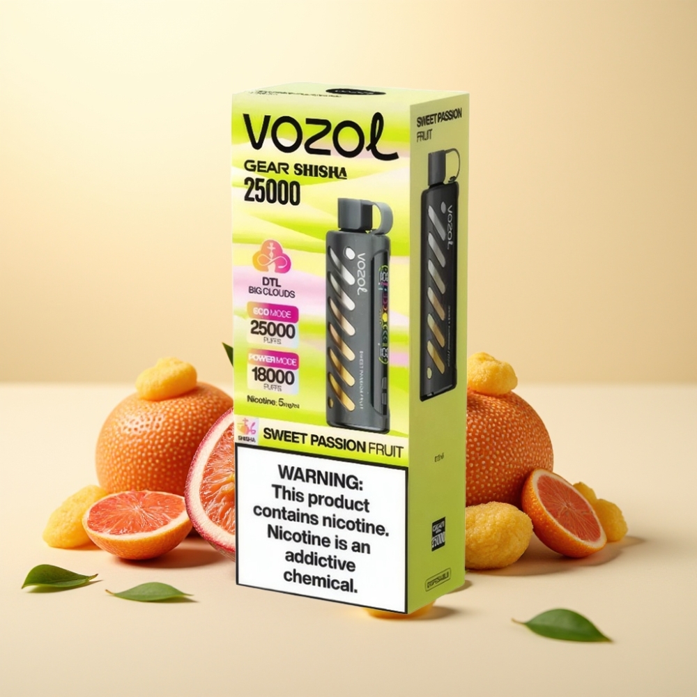VOZOL Gear Shisha 25000 Puffs Dulce Fructul Pasioanei Dual Mesh S.i.L.C Tech