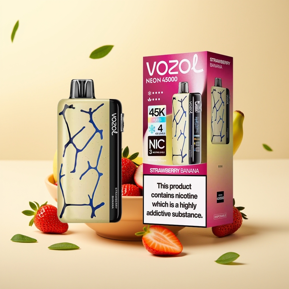 Vozol Neon 45000 Puffs Adjustable Ice Airflow Strawberry Banana Vozol Neon 45000 Puffs Adjustable Ice Airflow Strawberry Banana