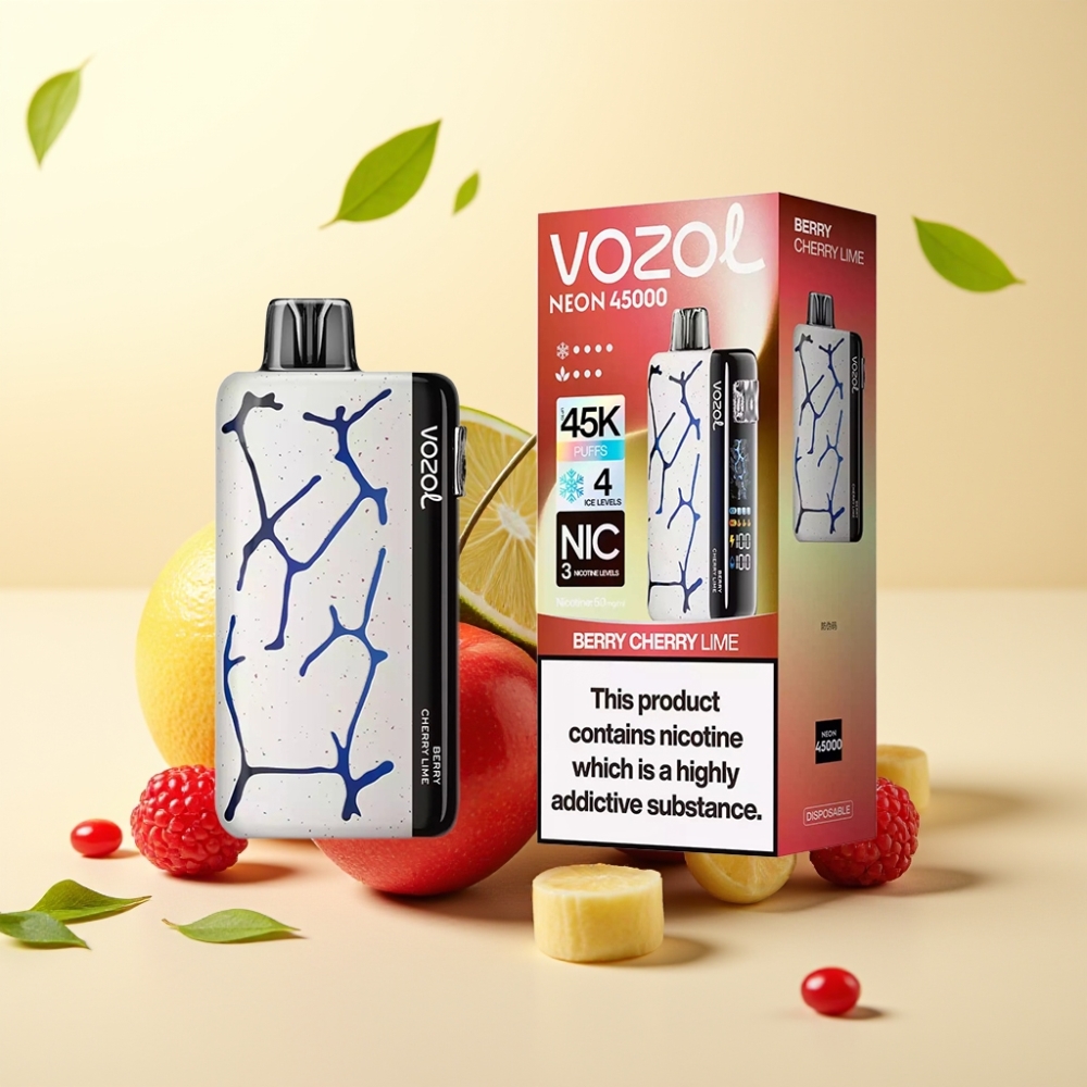 Vozol Neon 45K 45000 Puffs Adjustable Ice Airflow Berry Cherry Lime Disposable Vape Vozol Neon 45K 45000 Puffs Adjustable Ice Airflow Berry Cherry Lime Disposable Vape