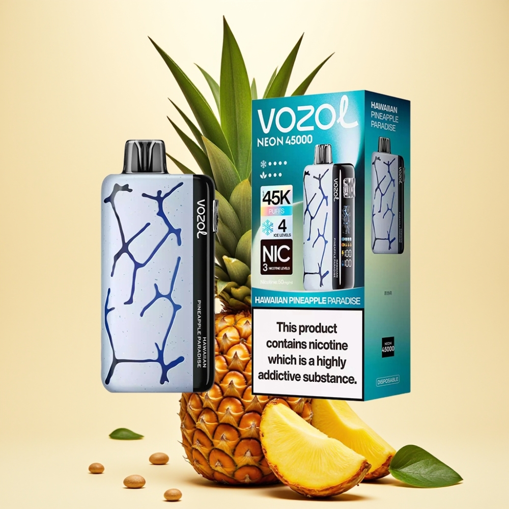 Vozol Neon 45K 45000 Puffs Adjustable Ice Airflow Disposable Vape Paradisul Ananasului Hawaiian Vozol Neon 45K 45000 Puffs Adjustable Ice Airflow Disposable Vape Paradisul Ananasului Hawaiian
