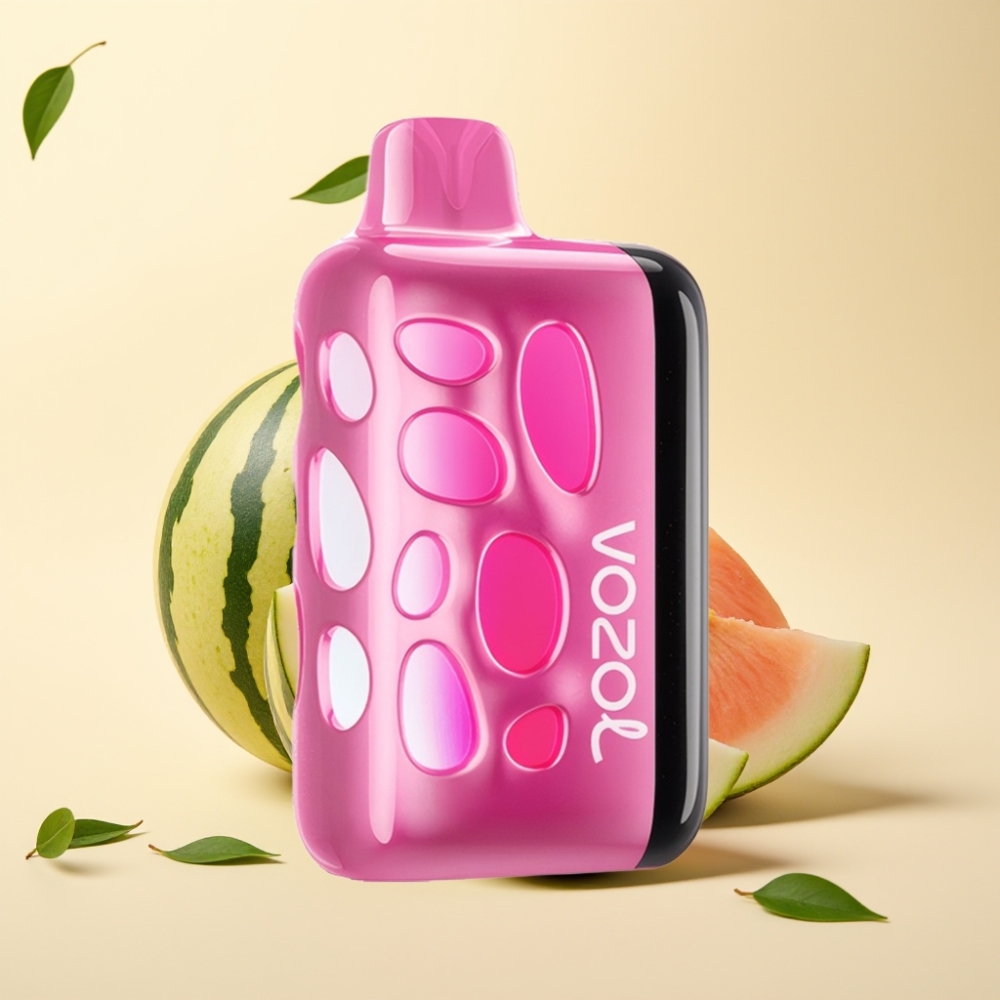 VOZOL RAVE 40000 Disposable Vape Vibrant Glow Strawmelon Peach Beat-Synced Party Mode