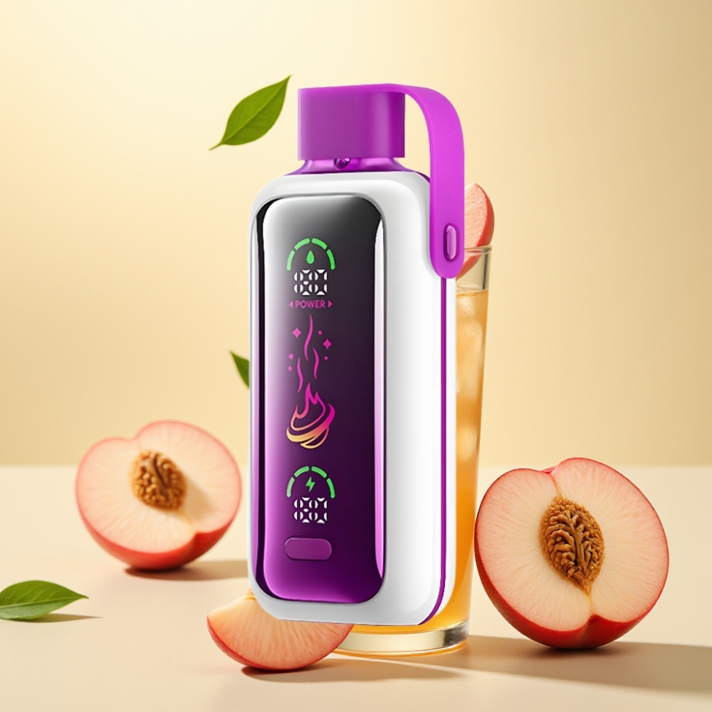 VOZOL Star 20000 Puffs Dual Mesh HD Screen Juice piersică gheață