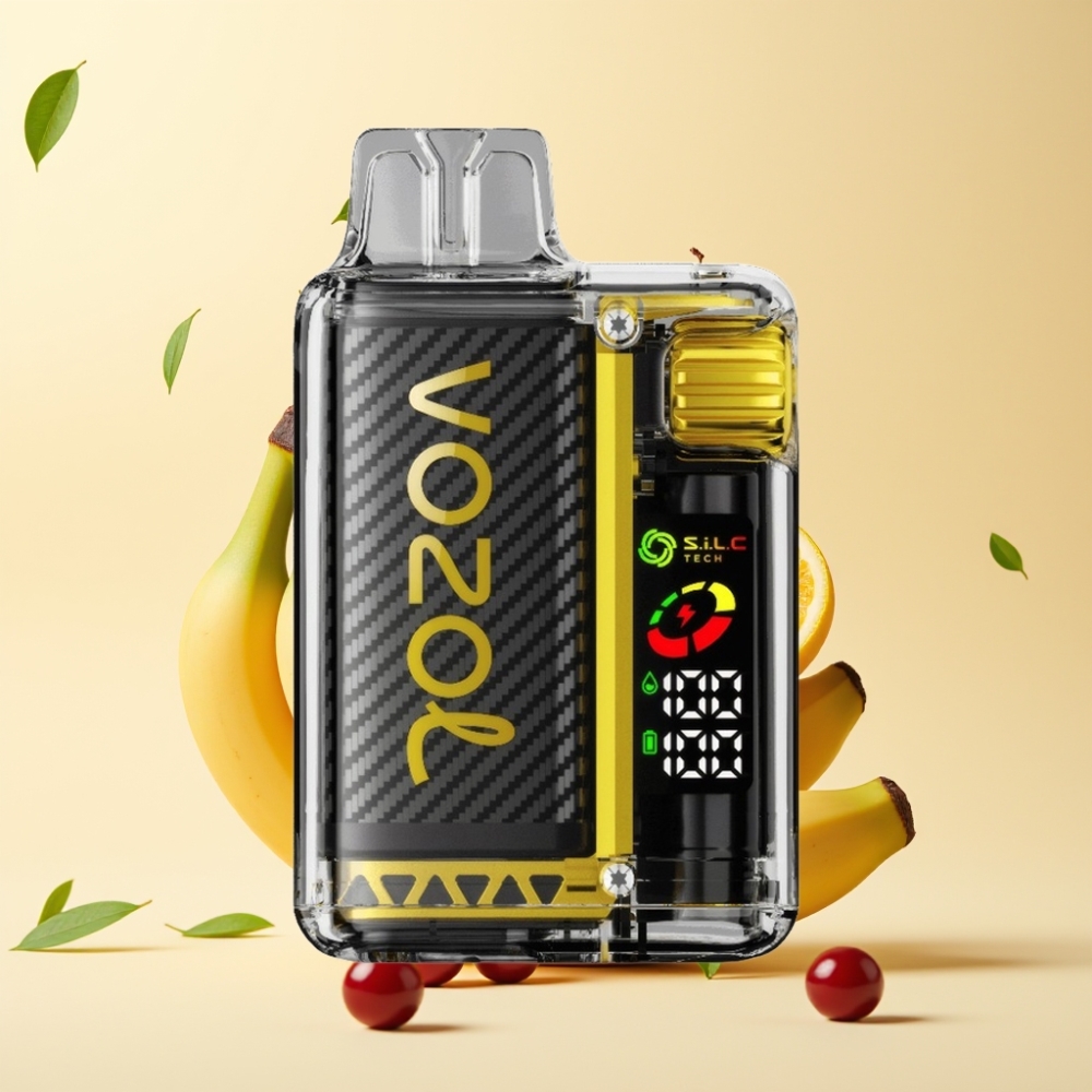 VOZOL Vista 20000 Puffs Reîncărcabil cu OLED și Aromă de Fruct de Dragon Banane Cireșe