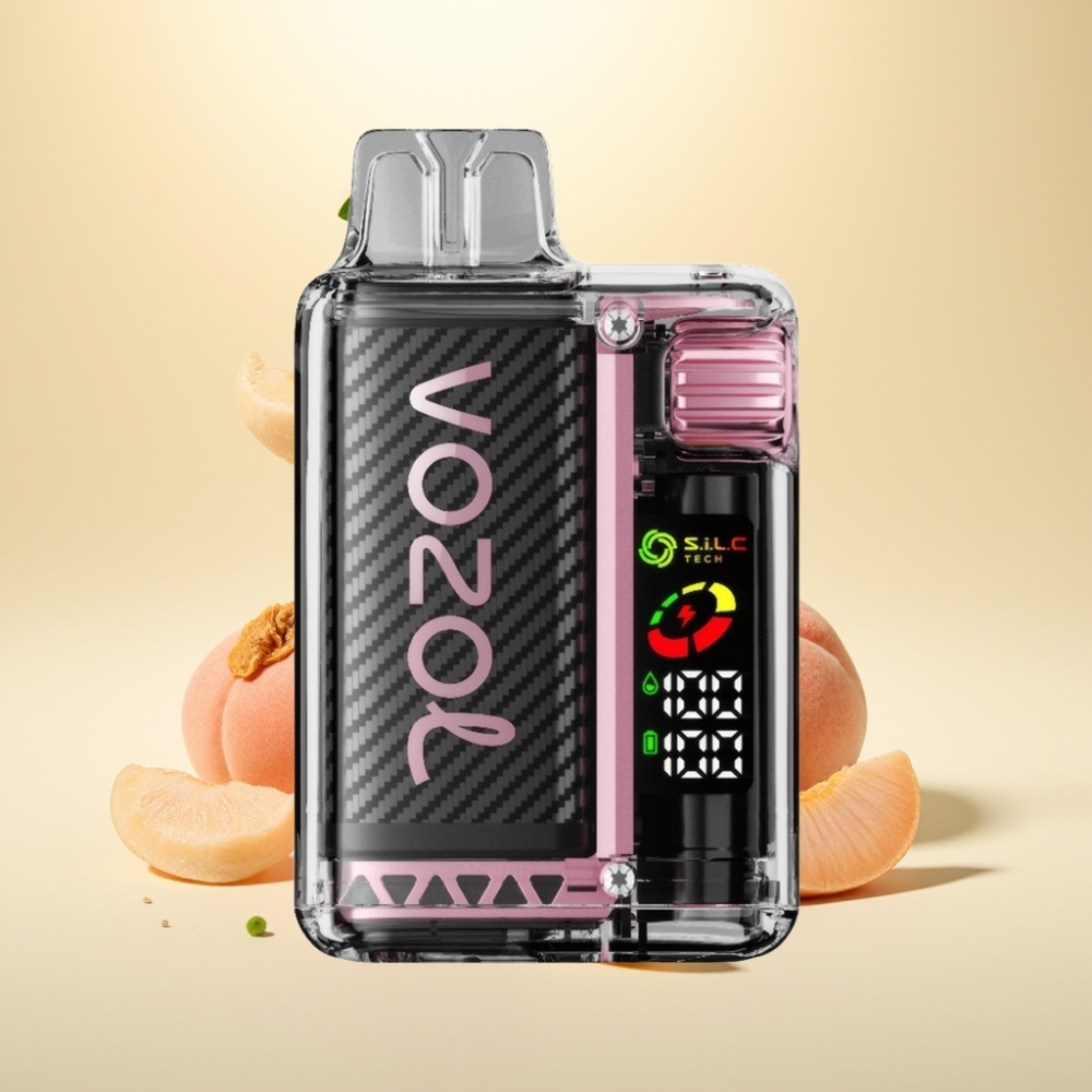VOZOL Vista 20000 Puffs Rechargeable Peach Ice OLED Dual Mesh Coil 650mAh MTL
