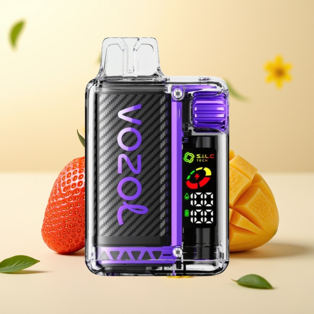 VOZOL Vista 20000 Puffs Rechargeable Strawberry Mango OLED S.i.L.C Tech Dual Mesh Coil